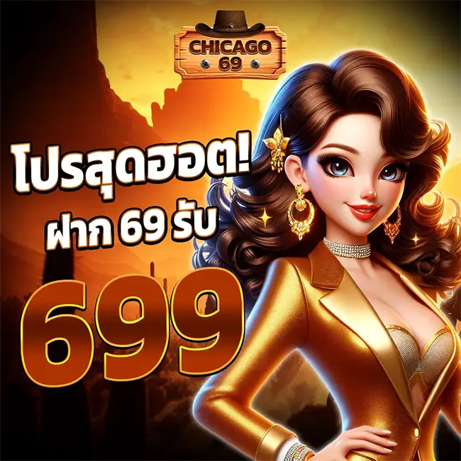 สมาชิกใหม่ CHICAGO69 รับโบนัส 100% เครดิตฟรีจัดเต็ม